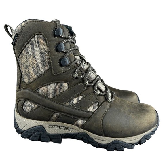 Merrell Moab Timber Thermo 8" WP EH Espresso Brown Boots Men's Sizes 8-13 - Picture 1 of 9